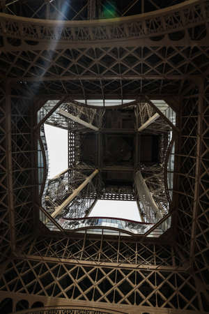 The Eiffel Tower is a wrought-iron lattice tower on the Champ de Mars in Paris, France.のeditorial素材