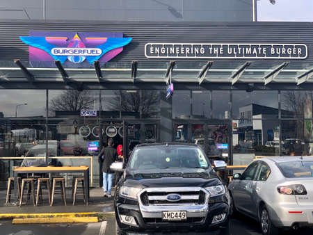 BurgerFuel is a New Zealand burger restaurant and franchise with 88 locations in six countries (plus 1 mobile location unit), including 54 locations in New Zealandのeditorial素材