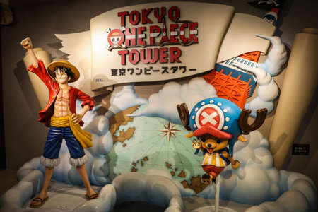 The One Piece Characters in Tokyo Tower, Japanのeditorial素材
