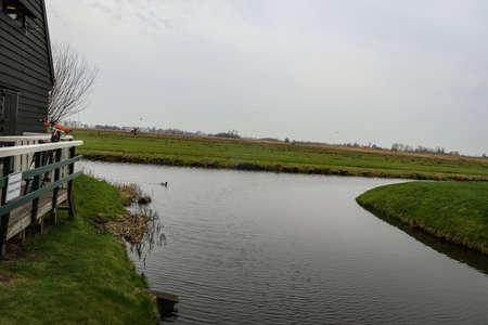 The windmills at Zaan Schaans, Netherlandのeditorial素材