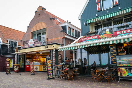 Scenic country side view at Volendam, Netherlandのeditorial素材