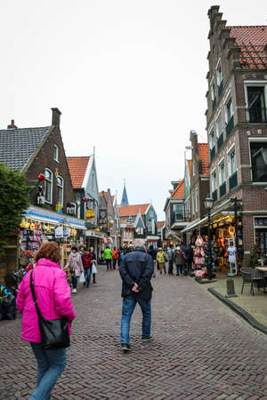 Scenic country side view at Volendam, Netherlandのeditorial素材