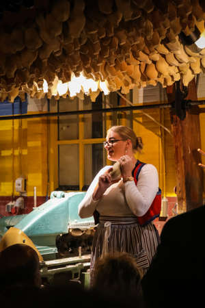 Wooden shoes factory in Volendam, Netherlandのeditorial素材