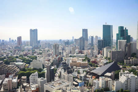 The Tokyo City, Japan viewed from on top of the Tokyo Towerのeditorial素材