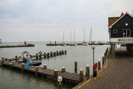 Scenic country side view at Volendam, Netherlandのeditorial素材