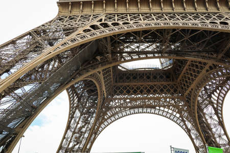 The Eiffel Tower is a wrought-iron lattice tower on the Champ de Mars in Paris, France.のeditorial素材