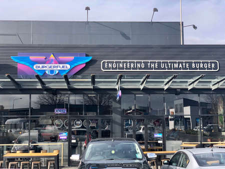 BurgerFuel is a New Zealand burger restaurant and franchise with 88 locations in six countries (plus 1 mobile location unit), including 54 locations in New Zealandのeditorial素材
