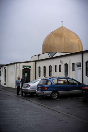 The Christchurch mosque is the place where they were two consecutive terrorist shooting attacks at mosques in Christchurch, New Zealandのeditorial素材