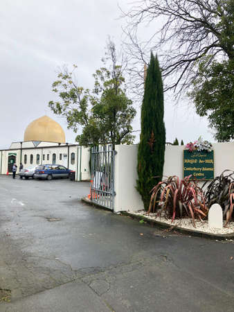 The Christchurch mosque is the place where they were two consecutive terrorist shooting attacks at mosques in Christchurch, New Zealandのeditorial素材