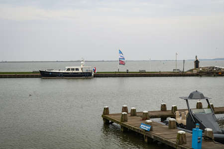 Scenic country side view at Volendam, Netherlandのeditorial素材