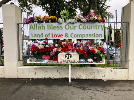 The Christchurch mosque is the place where they were two consecutive terrorist shooting attacks at mosques in Christchurch, New Zealandのeditorial素材