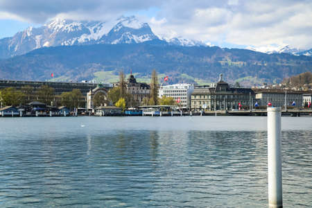 Lucerne is a city in central Switzerland, in the German-speaking portion of the country. Lucerne is the capital of the canton of Lucerne and part of the district of the same nameの写真素材