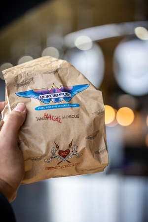 BurgerFuel is a New Zealand burger restaurant and franchise with 88 locations in six countries (plus 1 mobile location unit), including 54 locations in New Zealandのeditorial素材