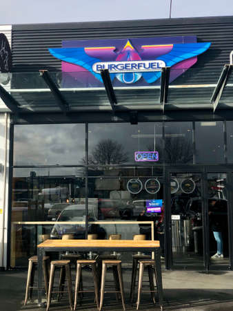 BurgerFuel is a New Zealand burger restaurant and franchise with 88 locations in six countries (plus 1 mobile location unit), including 54 locations in New Zealandのeditorial素材