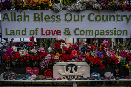 The Christchurch mosque is the place where they were two consecutive terrorist shooting attacks at mosques in Christchurch, New Zealandのeditorial素材
