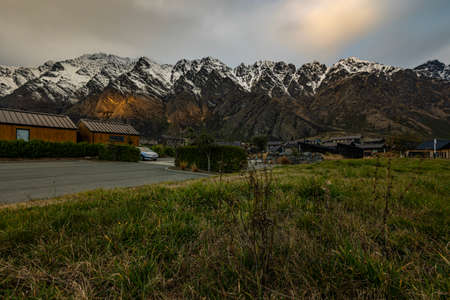 Scenic long exposure shot of New Zealand farmlandの写真素材
