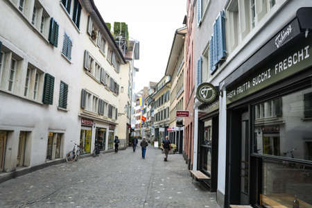 the beautiful city of Zurich, Switzerlandのeditorial素材