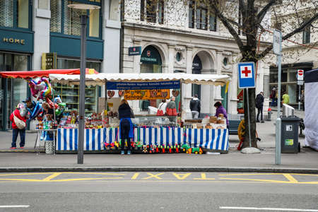 the beautiful city of Zurich, Switzerlandのeditorial素材