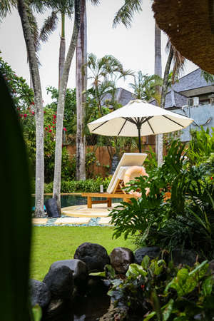 the beautiful luxury villa of Impiana Private Villas Seminyak. A perfect place for getaway with beautiful villas and private swimming poolのeditorial素材