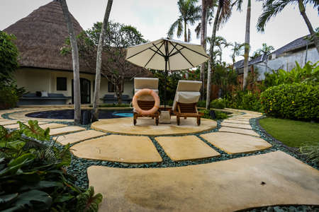 the beautiful luxury villa of Impiana Private Villas Seminyak. A perfect place for getaway with beautiful villas and private swimming poolのeditorial素材