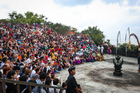 The Kecak Fire Dance is one of Baliâs most iconic art performances, famous for its dominant use of human vocals in place of gamelan instruments to accompany the dance.のeditorial素材