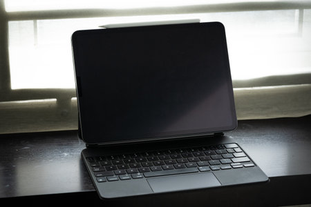 Apple Ipad pro 2020 11 inch with Magic Keyboard and Apple Pencilのeditorial素材