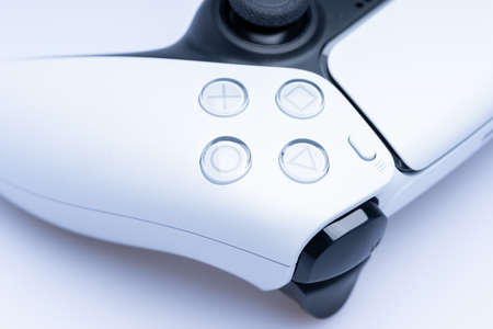 Kuala Lumpur, Malaysia - May 2021. Playstation 5, the next generation gaming console from Sonyのeditorial素材