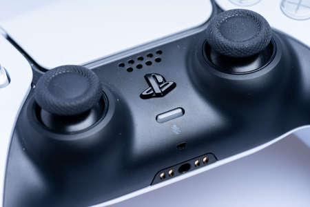 Kuala Lumpur, Malaysia - May 2021. Playstation 5, the next generation gaming console from Sonyのeditorial素材