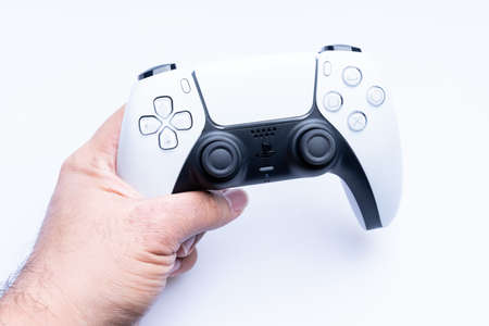 Kuala Lumpur, Malaysia - May 2021. Playstation 5, the next generation gaming console from Sonyのeditorial素材