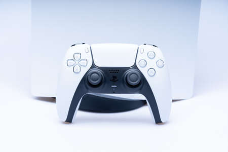 Kuala Lumpur, Malaysia - May 2021. Playstation 5, the next generation gaming console from Sonyのeditorial素材