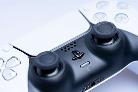 Kuala Lumpur, Malaysia - May 2021. Playstation 5, the next generation gaming console from Sonyのeditorial素材