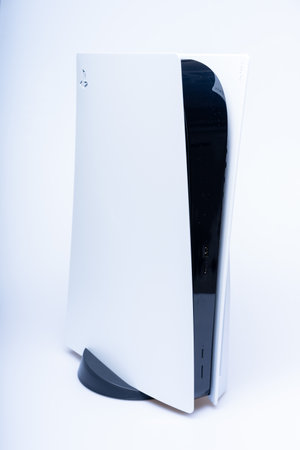 Kuala Lumpur, Malaysia - May 2021. Playstation 5, the next generation gaming console from Sonyのeditorial素材