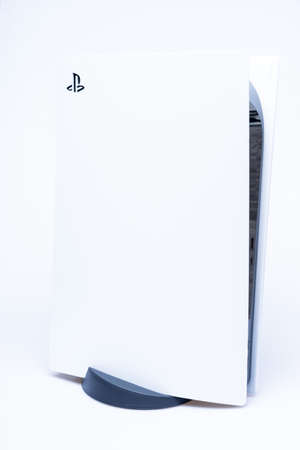 Kuala Lumpur, Malaysia - May 2021. Playstation 5, the next generation gaming console from Sonyのeditorial素材