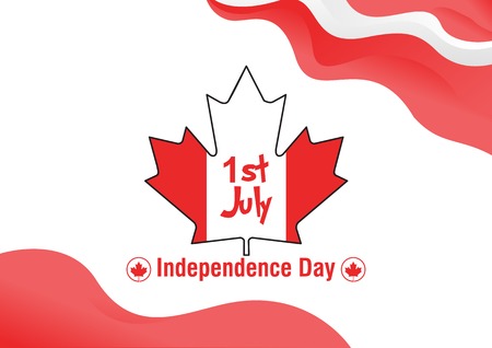 Happy Canada Day. Independence day Poster backgroundのイラスト素材