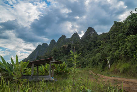 Batu 7 lime stone complex at Ulu Baramの写真素材