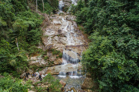Hidden Waterfall, locate at Behrang Hulu, this waterfall still in good without any polutionの写真素材