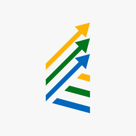 Growth arrows for business and finance company vector imageのイラスト素材