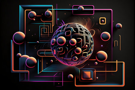 Abstract technology background. Vector illustration for your design. Eps 10.の素材