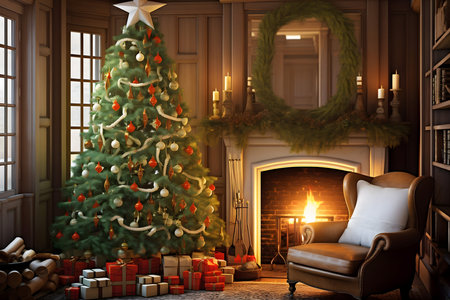 Abstract tree with fire and sparks on black background. Vector illustration.の素材