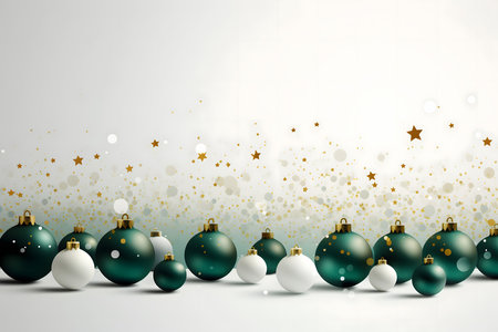 Christmas background with Christmas balls and snowflakes. Vector illustration.の素材