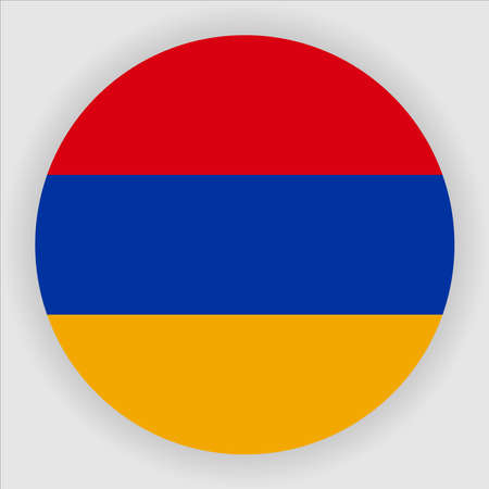 Armenia Flat Rounded Country Flag Button Icon Vectorのイラスト素材