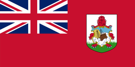 Flag of Bermuda is a province of the Kingdom of Bermuda. Vector illustrationのイラスト素材