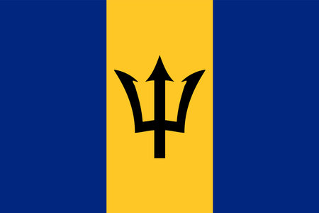 Barbados flag vector illustration. National flag of Barbados.のイラスト素材