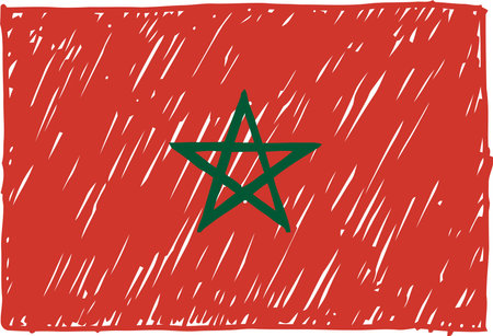 Morocco grunge flag. Vector illustration for your design.のイラスト素材