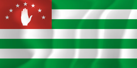 Abkhazia waving flag illustration. Perfect for background or texture purposes.の写真素材
