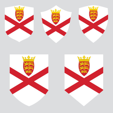 Coat of Arms of Jersey. Vector Formatのイラスト素材