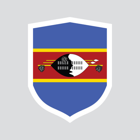 Swaziland flag shield vector icon. National flag of Swazilandのイラスト素材