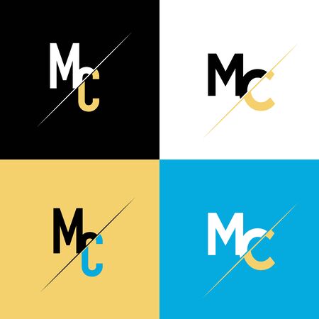 MC Letter Logo Design Templateのイラスト素材