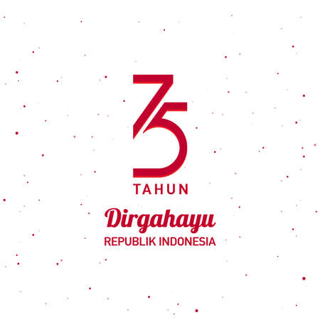 Indonesian Independence Day Background Template. Translate : Happy Independence Day Republic...