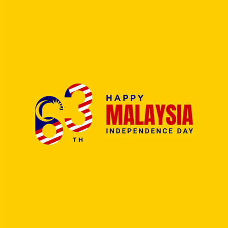 Malaysia Independence Day Background. Translate : Happy Independence Day. August 31, 2020. Vector Illustrationのイラスト素材
